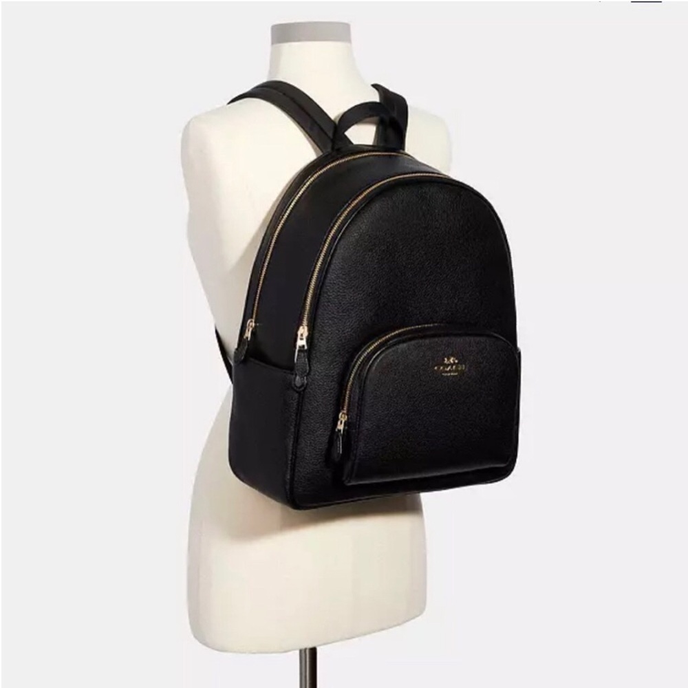 Coach  Pebble Leather Court Backpack in black NWT - Picture 12 of 14